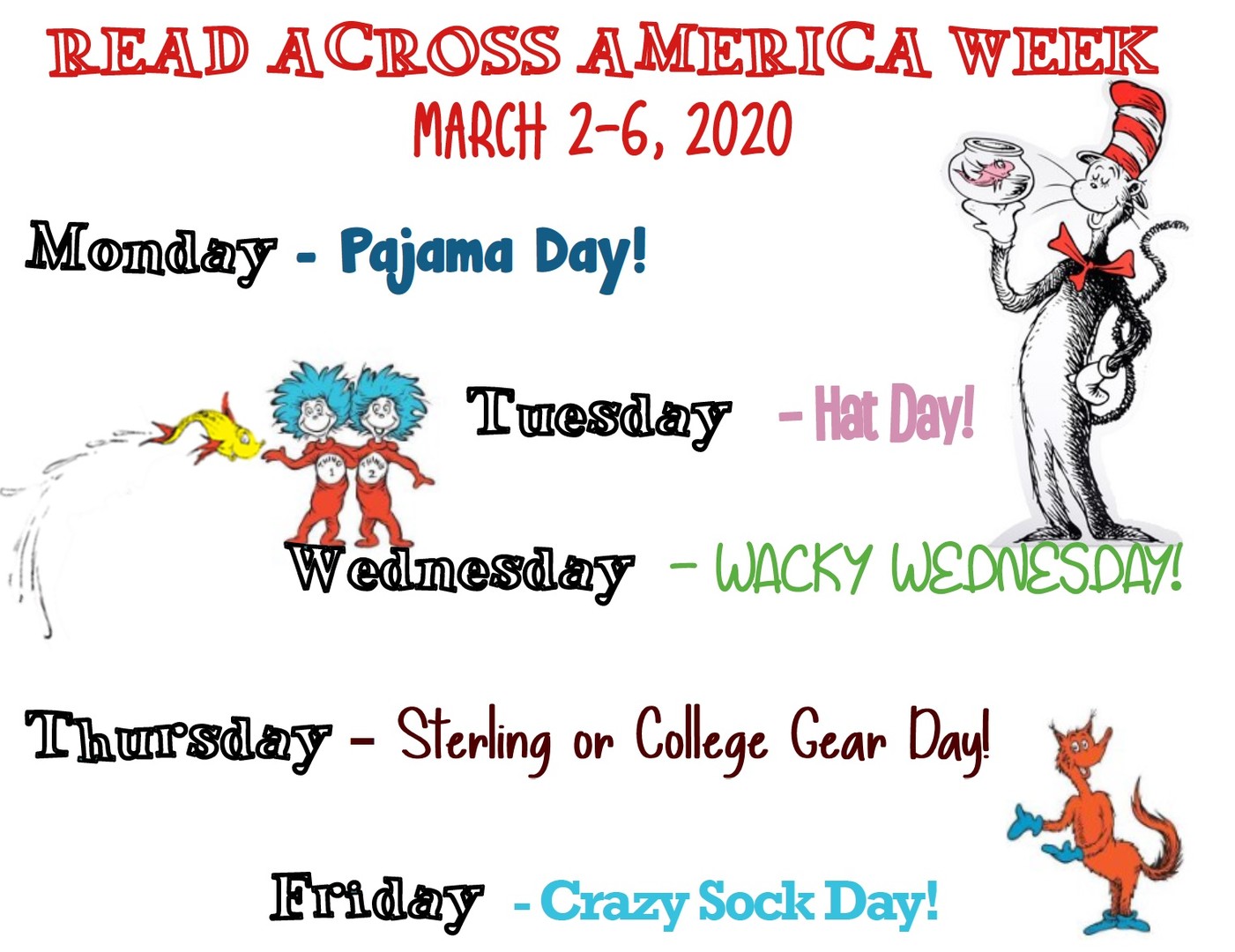 Sterling Public Schools Read Across America Week!